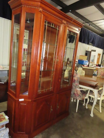 Cherry double lighted curio
