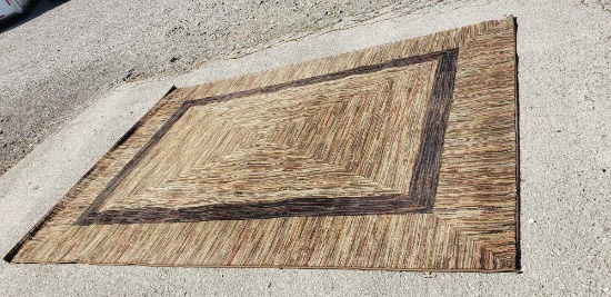 Allen and Ross brown colorful rug size 7.8 ft x 10.10 ft
