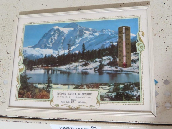 Coombs Marble and Granite antique advertising thermometer