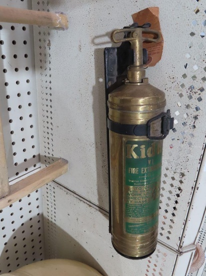 Antique brass Kidde fire extinguisher