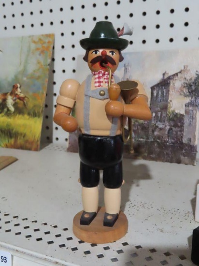 Wooden incense burner figurine
