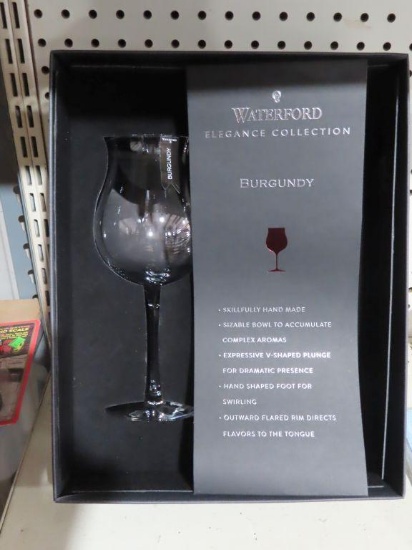 Waterford Elegance collection burgundy stemware set with box