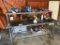 STEEL WORK BENCH, VISE AND CONTENTS