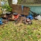 Lot of two Craftsman riding lawn mower parts and Craftsman push mower for parts as well as a power