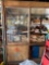 Store display cabinet and contents including vehicle repair manuals