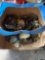 Lot of motorcycle parts and etc in cardboard box