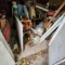 Contents of shed including roll about tool box with contents, vise, Shop-Vac, golf clubs, metal
