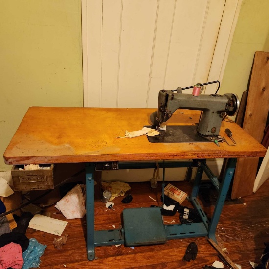 Singer model 188KI...commercial sewing machine and table
