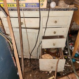 Antique kitchen cabinet with porcelain top. Needs refinished