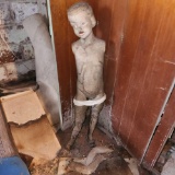 Antique 4-ft high mannequin. arms need to be reattached.