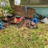 Lot of two Craftsman riding lawn mower parts and Craftsman push mower for parts as well as a power