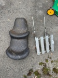 Motorcycle seat and luggage rack