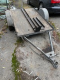 1987 motorcycle trailer. No title. Approximately 6 ft long by 4 ft wide