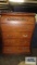 Cherry finish chest of drawers by Ashley Furniture. Hardware needs replaced, matches lots 184, 198,