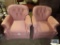 Pair of peach colored accent chairs