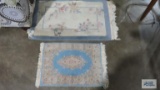Lot of two small throw rugs