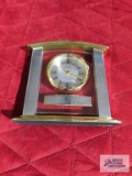 Danbury Clock Company desk clock, has been engraved