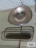 F. B. R. E. P. brass handled basket and metal serving piece