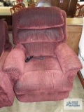Brown velour electric lift chair
