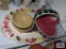 Turkey platter, watermelon basket and R. R. P. Company mixing bowls