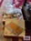 Marble cheese saver, cheese slicer, and cheese set with spreaders