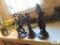 Lot of three heavy metal figurines. Numbers 185, 212, and 243