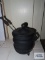 Small cast iron hot coal container