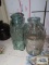 Lot of glass canisters and jars