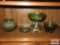 Glass candy dishes and etc