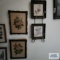 Lot of four floral wall hangings with plate holder