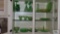 Lot of green and amber glassware including depression glass