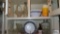 Lot of clear glassware, plate, Birch Beer bottle and etc