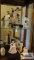 Lot of Oriental figurines in top of cabinet
