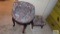 Needlepoint vanity chair and floral footstool