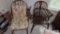 Wooden rocker and wooden armchair
