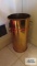 Brass umbrella stand with copper trim