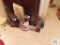 Lot of duck figurines, duck motif ice bucket, glasses, etc