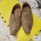 Pair of wooden handmade shoes