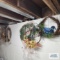 Decorative wreaths, wooden plate holder, basket, cherub decoration and etc