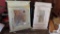 Lot of two antique wooden medicine cabinet inserts