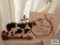 Lot of wooden decorations