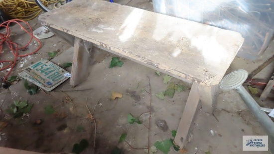 Rustic wooden bench