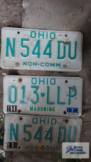 3 Ohio Non-Comm license plates