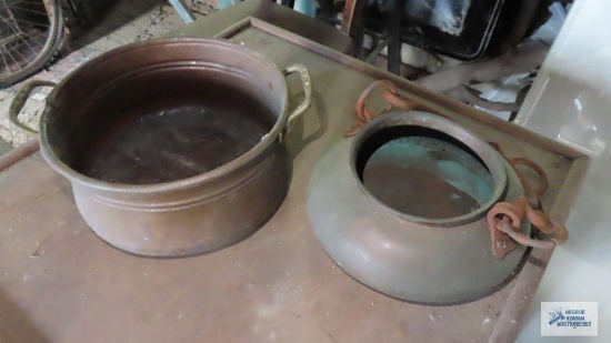 Two copper pots