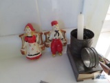 Metal match holder/candle holder