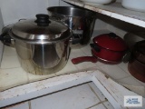 Lot of assorted pots and pans