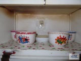 Lot of cereal bowls and etc