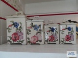 Floral motif canister set