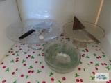 Cake plates and bowl set