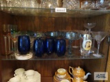 Lot of assorted stemware, martini glasses and etc